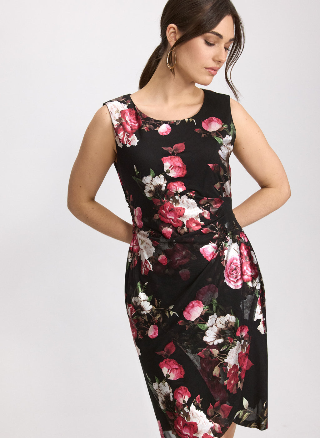 Floral Draped Dress