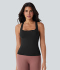 Backelss Racerback Cut Out Yoga Tank Top