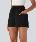 High Waisted Drawstring Casual Shorts with Pockets