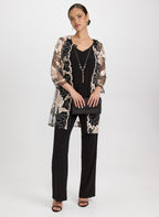 Lace Jacket, Top & Pants Set