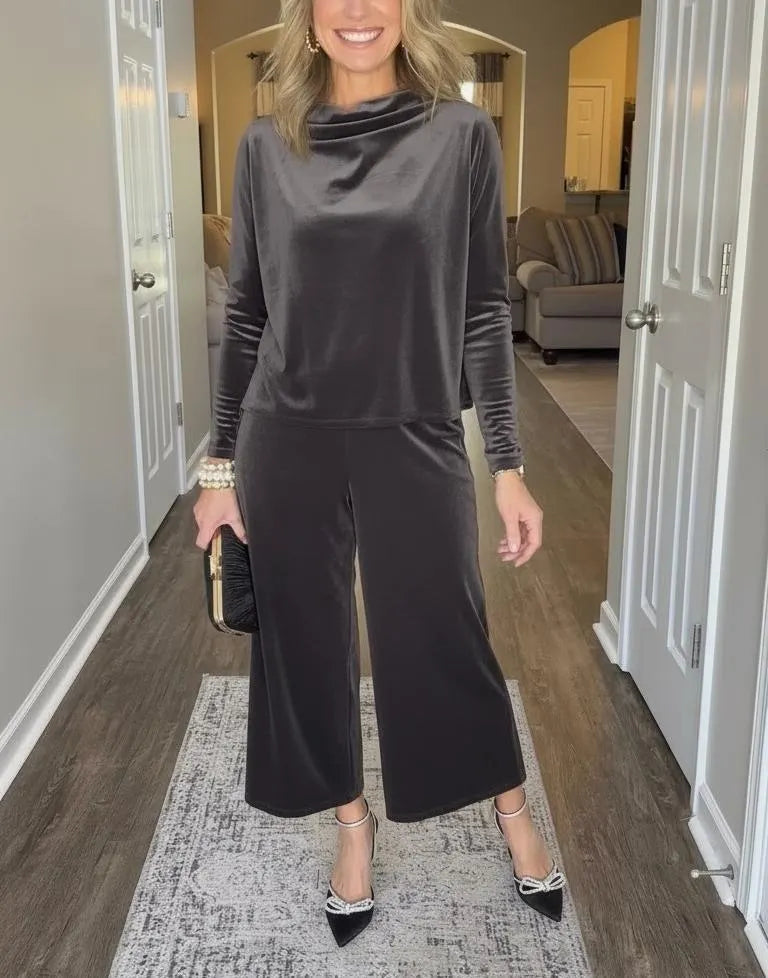 NEW🔥 Stretch Velvet Two-Piece Set