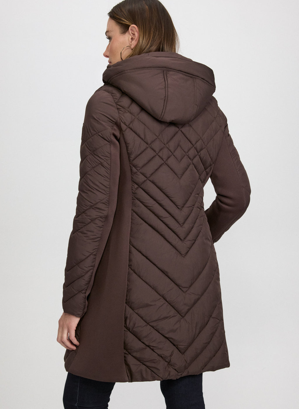 Bernardo - Quilted Scuba Detail Coat