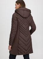 Bernardo - Quilted Scuba Detail Coat