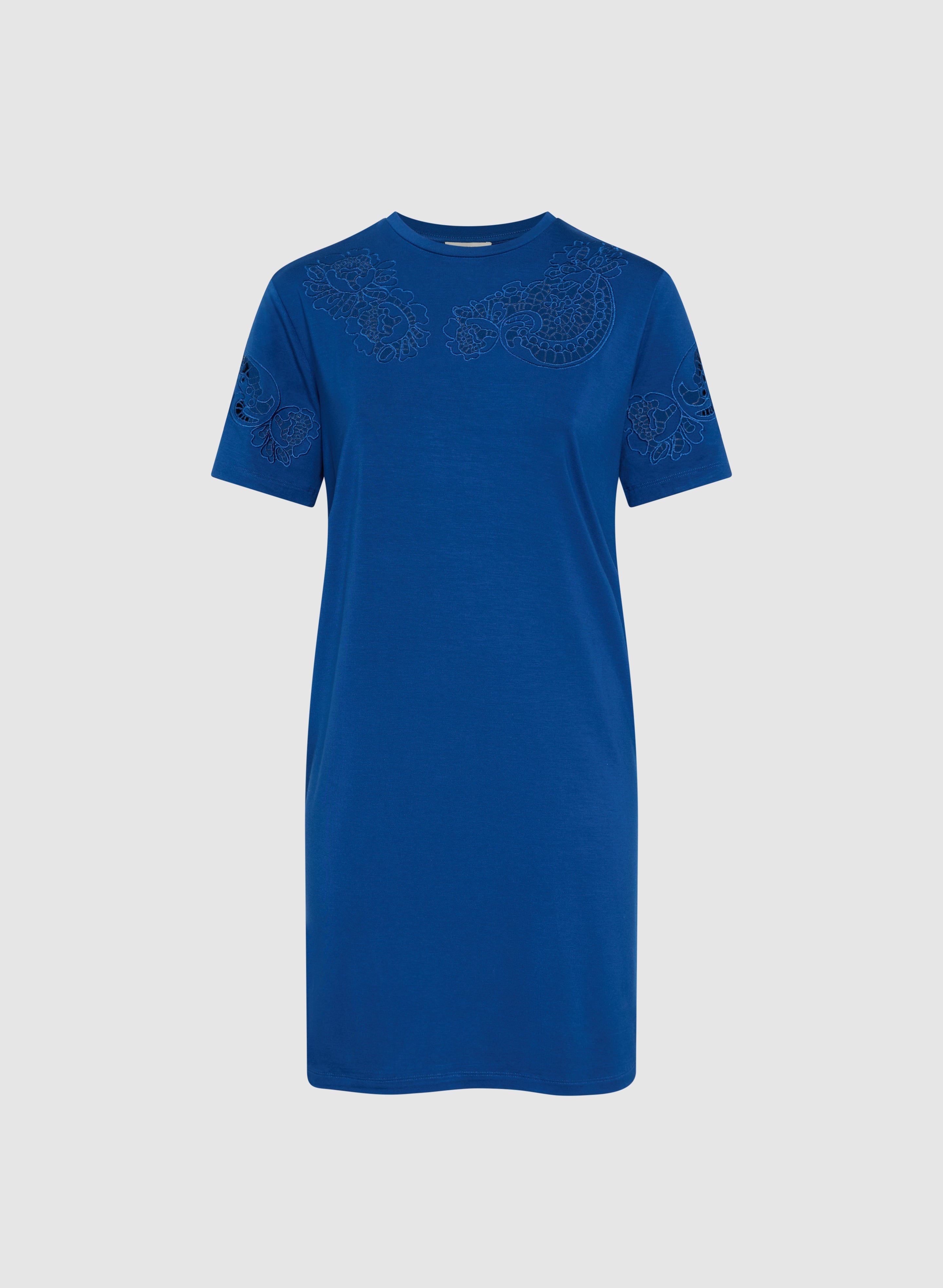 Embroidered T-Shirt Dress
