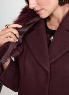 Faux-Fur Collar Coat