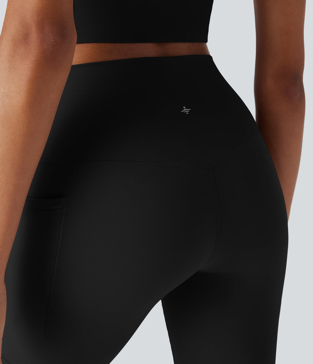 UltraSculptTM Cool Quick Dry SoCinched High Waisted Tummy Control Hiking Biker Shorts 7'' with Pockets-UPF 50+