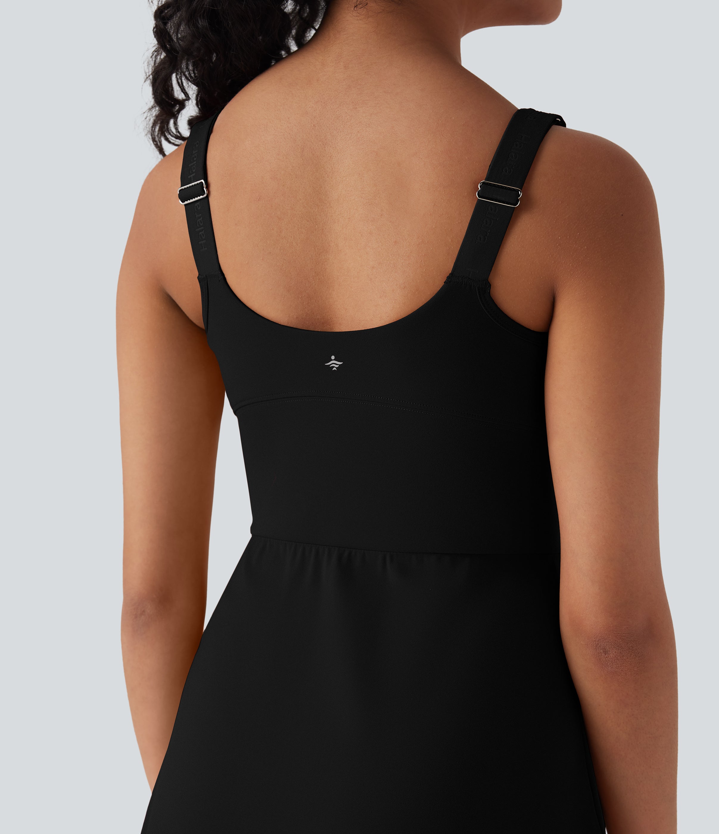 SoftlyZeroTM Plush Push-Up Molded Cups Zipper 2-in-1 Yoga Active Dress with Pockets-Easy Peezy-D/DD/DDD/F