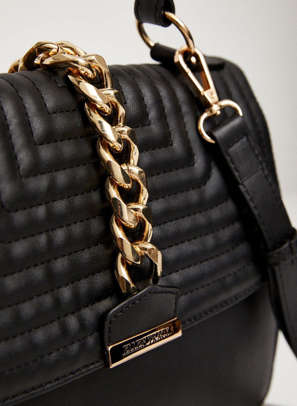 Quilted Chain Detail Satchel