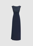Lace Cowl Back Dress