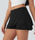 Low Rise Tulip 2-in-1 Mini Casual Skirt with Pocket