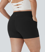 Plus Size UltraSculptTM SoCinched High Waisted Tummy Control Training Biker Shorts 3'' with Pockets