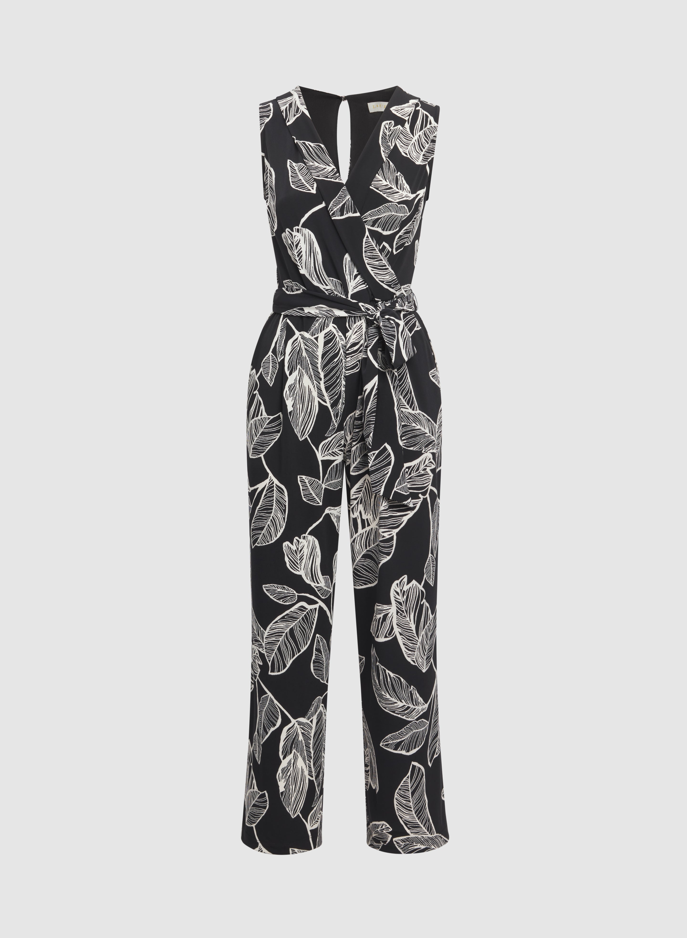 Leaf Print Jumpsuit
