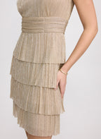 Tiered Metallic Dress