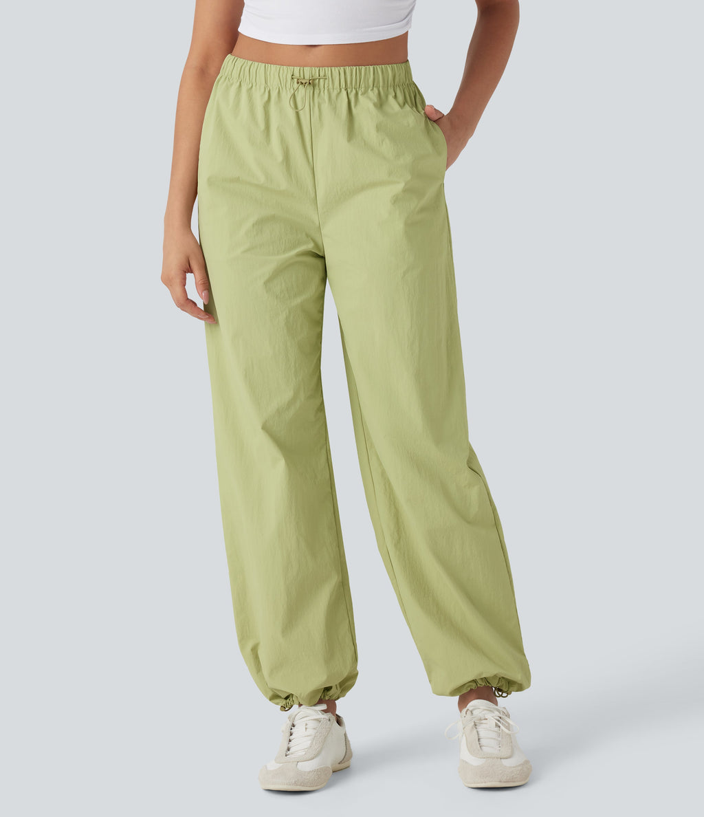 Low Rise Cinchable Hem Yoga Joggers with Pockets