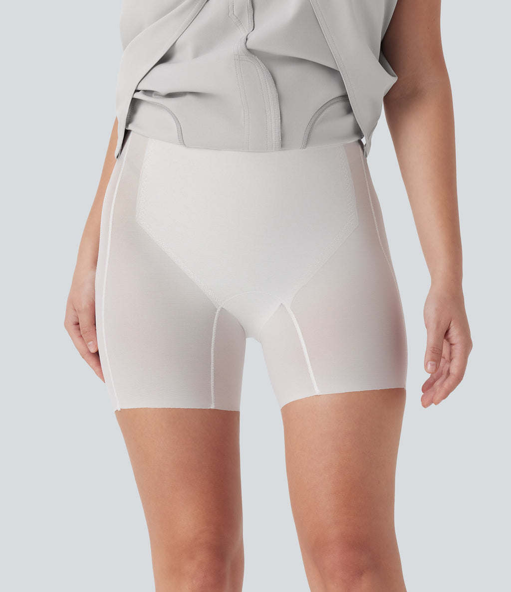 High Waisted Tummy Control Butt Lifting Casual Bodycon Skirt with Built-in Shapewear Shorts