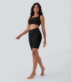 SpeedWaveTM High Waisted Contrast Mesh Quick Dry Yoga Biker Shorts 7'' with Pockets