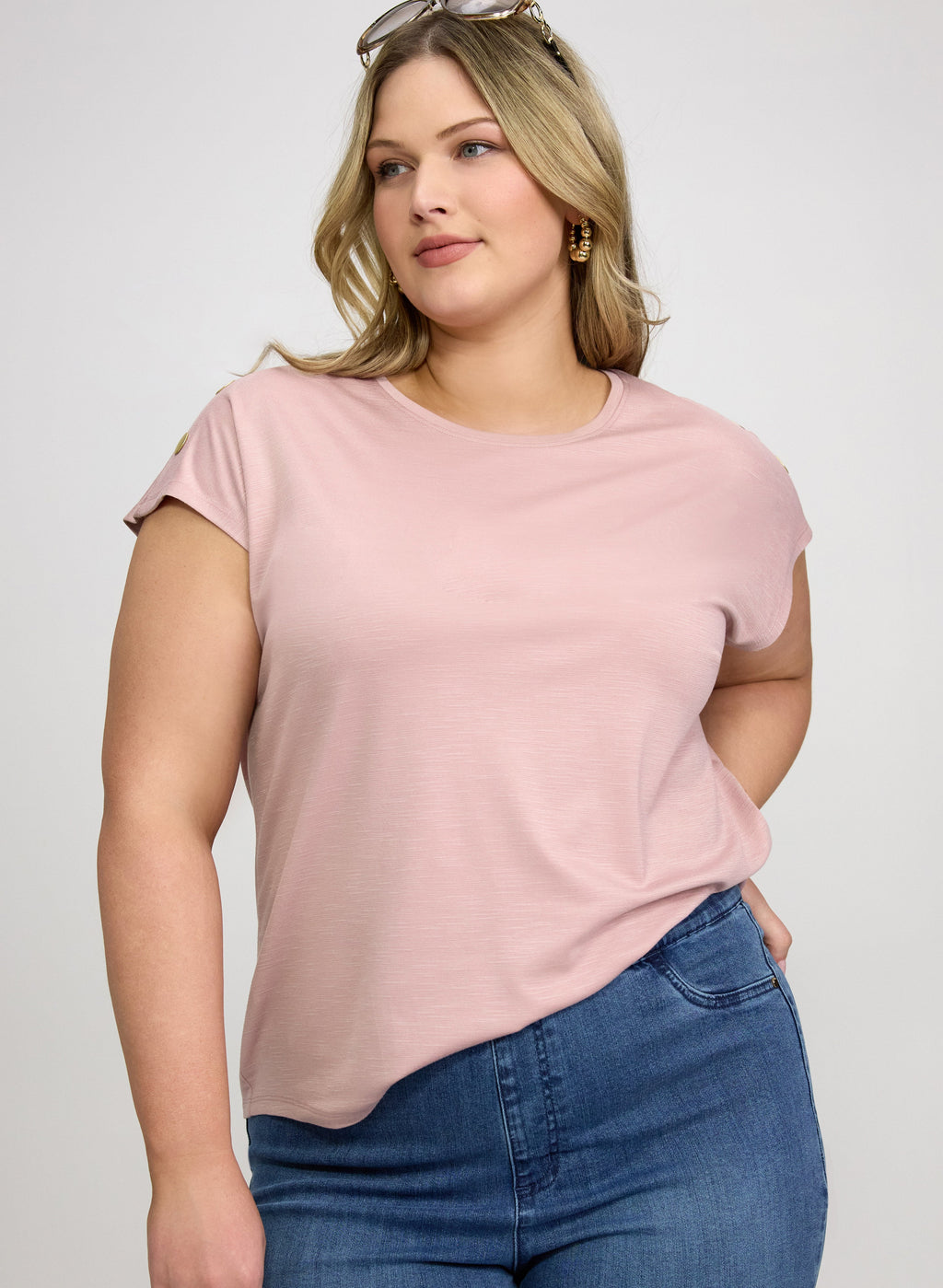 Button Detail T-Shirt