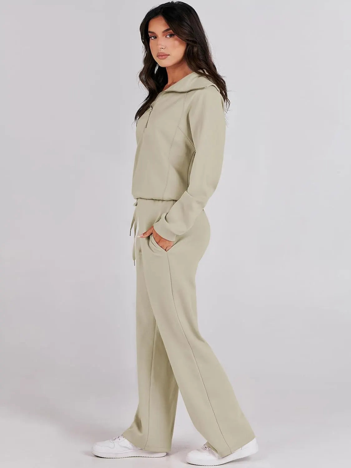 2024 Fall Trendy Outfits Oversized Two Piece Sweatsuit