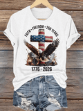 Women's  Faith-Freedom-Legacy 250 years strong Print T-Shirt