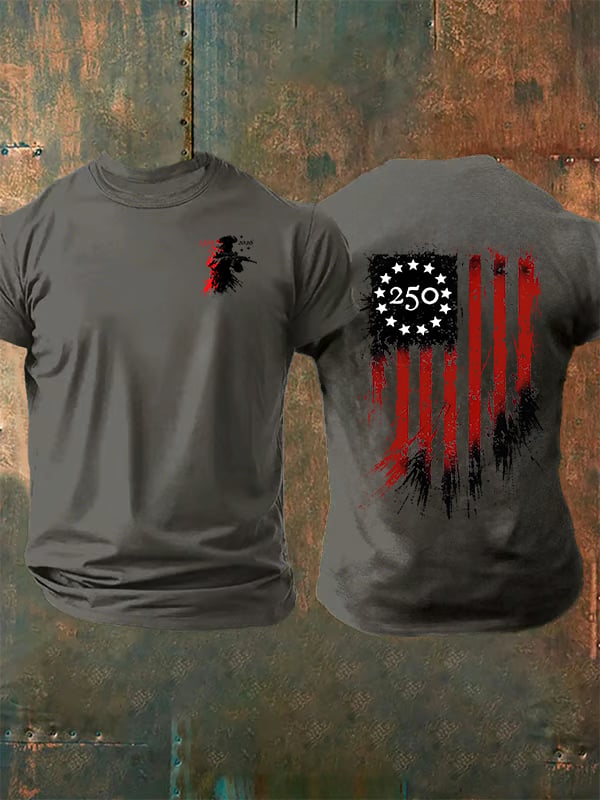 Men's 250 YEARS Round-neck Printed T-Shirt