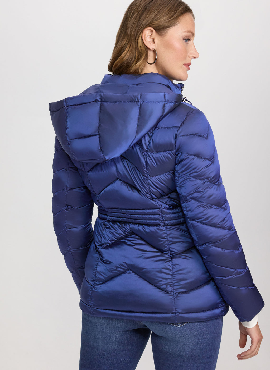 Metallic Chevron Quilted Jacket