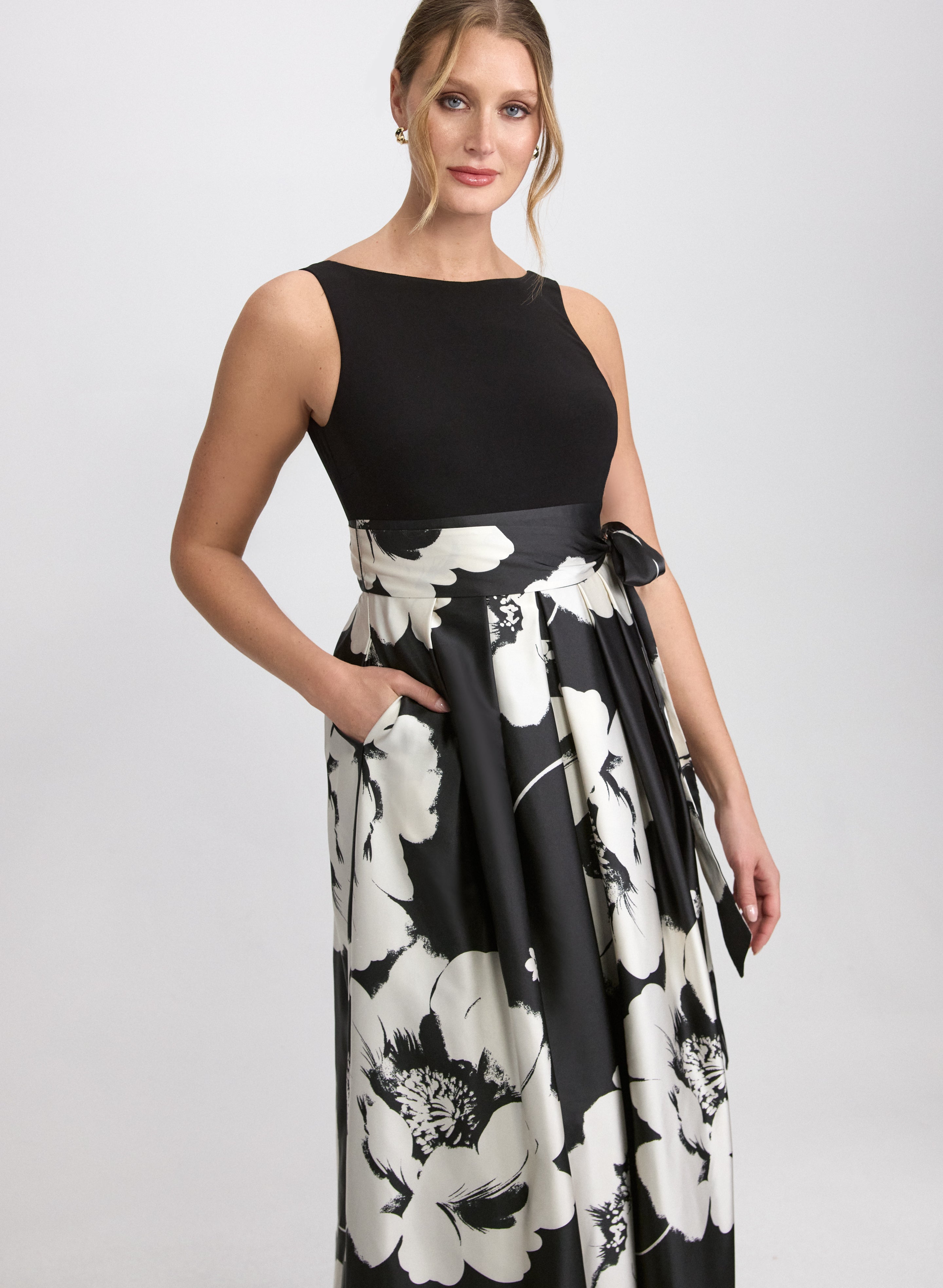 Floral Charmeuse Dress
