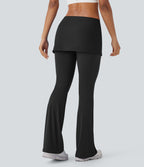Mid Rise 2-in-1 Cool Touch Yoga Bootcut Pants