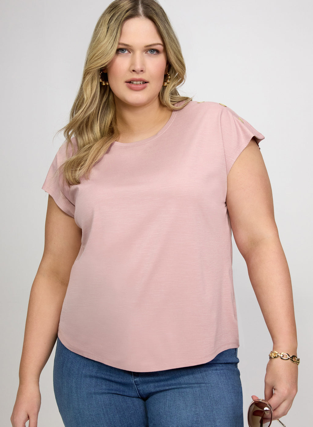 Button Detail T-Shirt