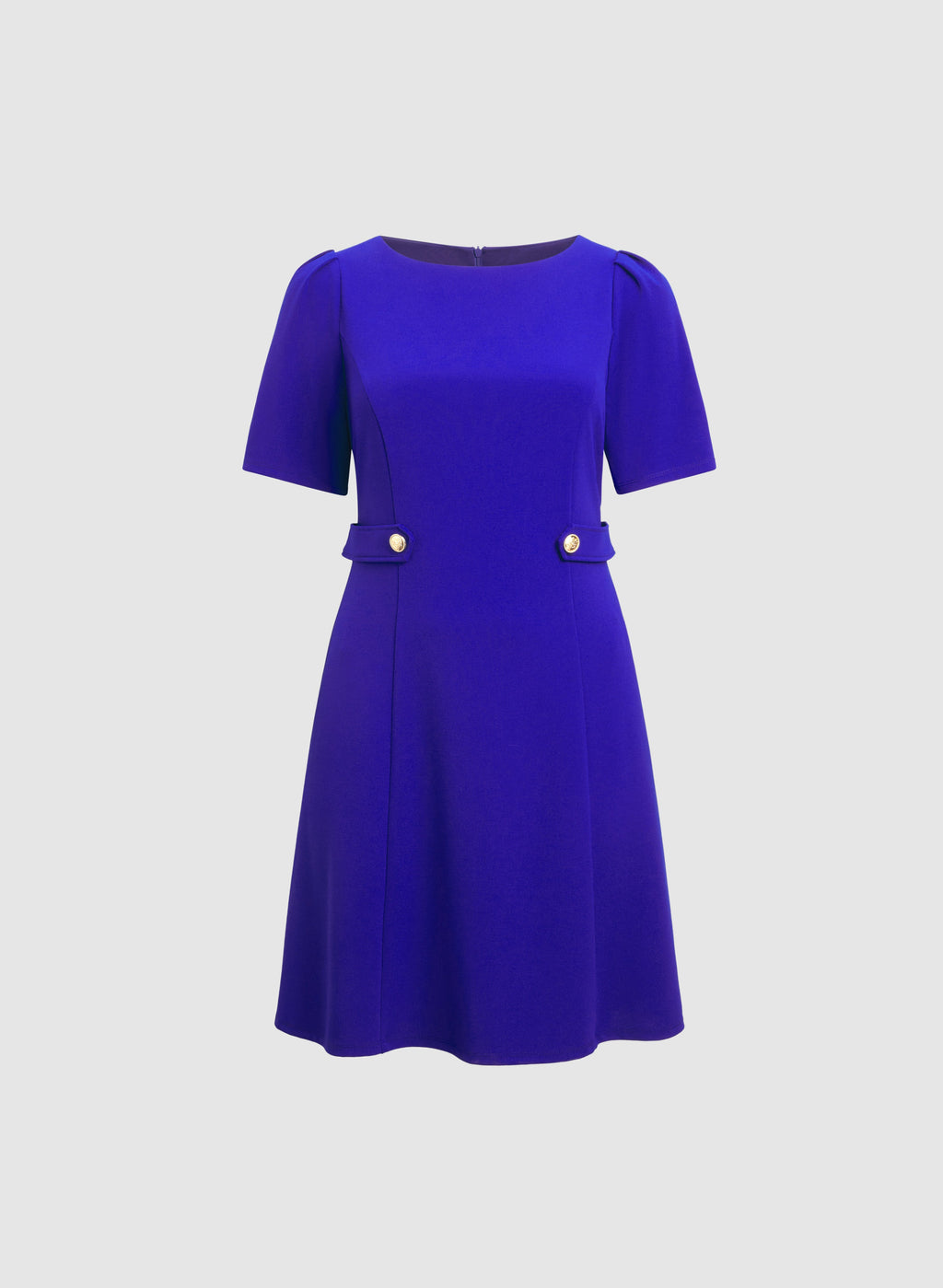 Buttoned-Tab Detail Dress