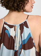 Leaf Print Maxi Dress