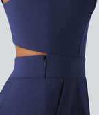 BreezefulTM Wide Leg Quick Dry Casual Slip Jumpsuit with Pockets-Easy Peezy Edition