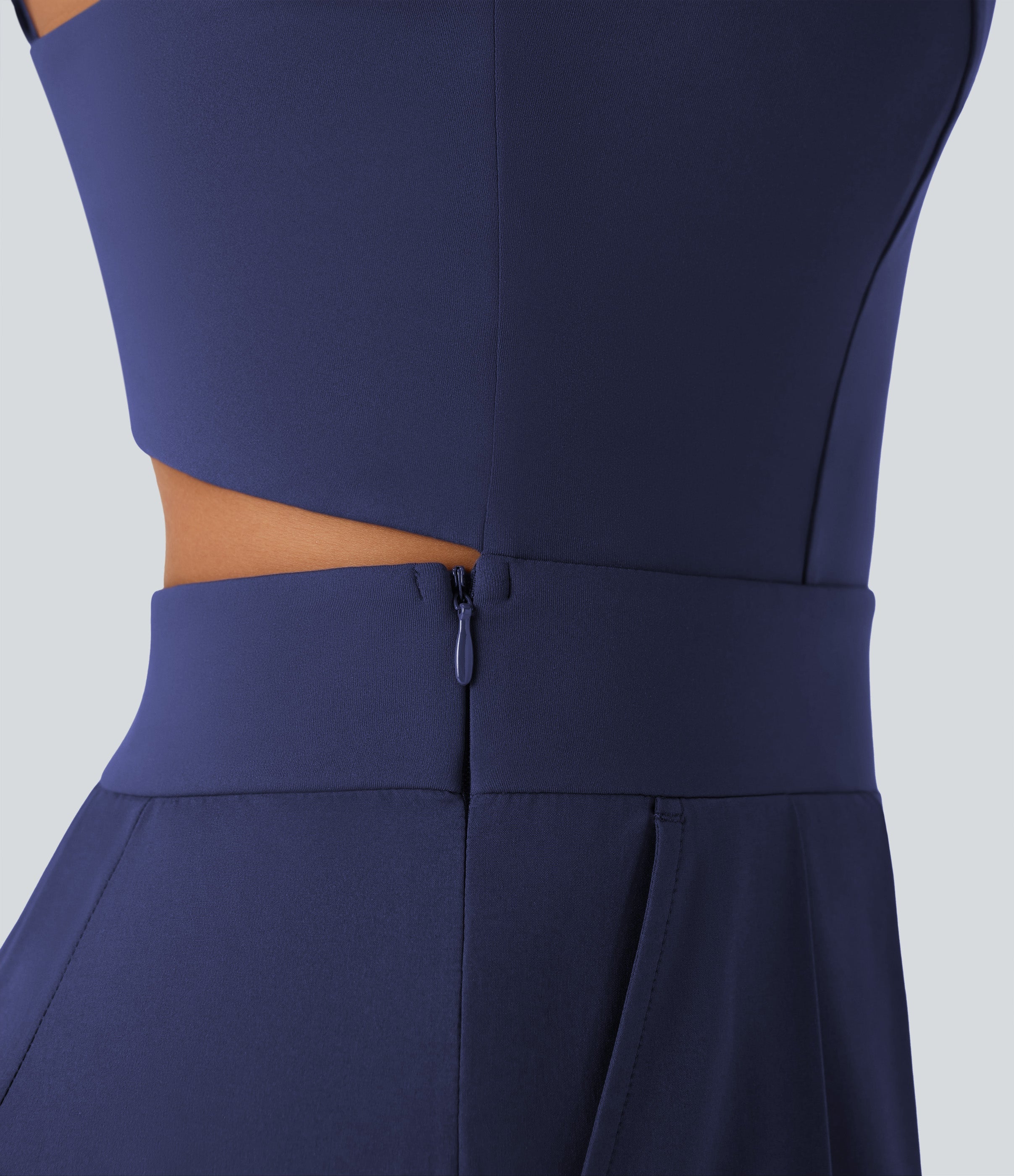 BreezefulTM Wide Leg Quick Dry Casual Slip Jumpsuit with Pockets-Easy Peezy Edition