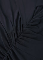 Jersey Waterfall Ruffle Dress