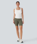 U Neck Crossover Yoga Tank Top-Longer Length-D/DD/DDD/F Cups