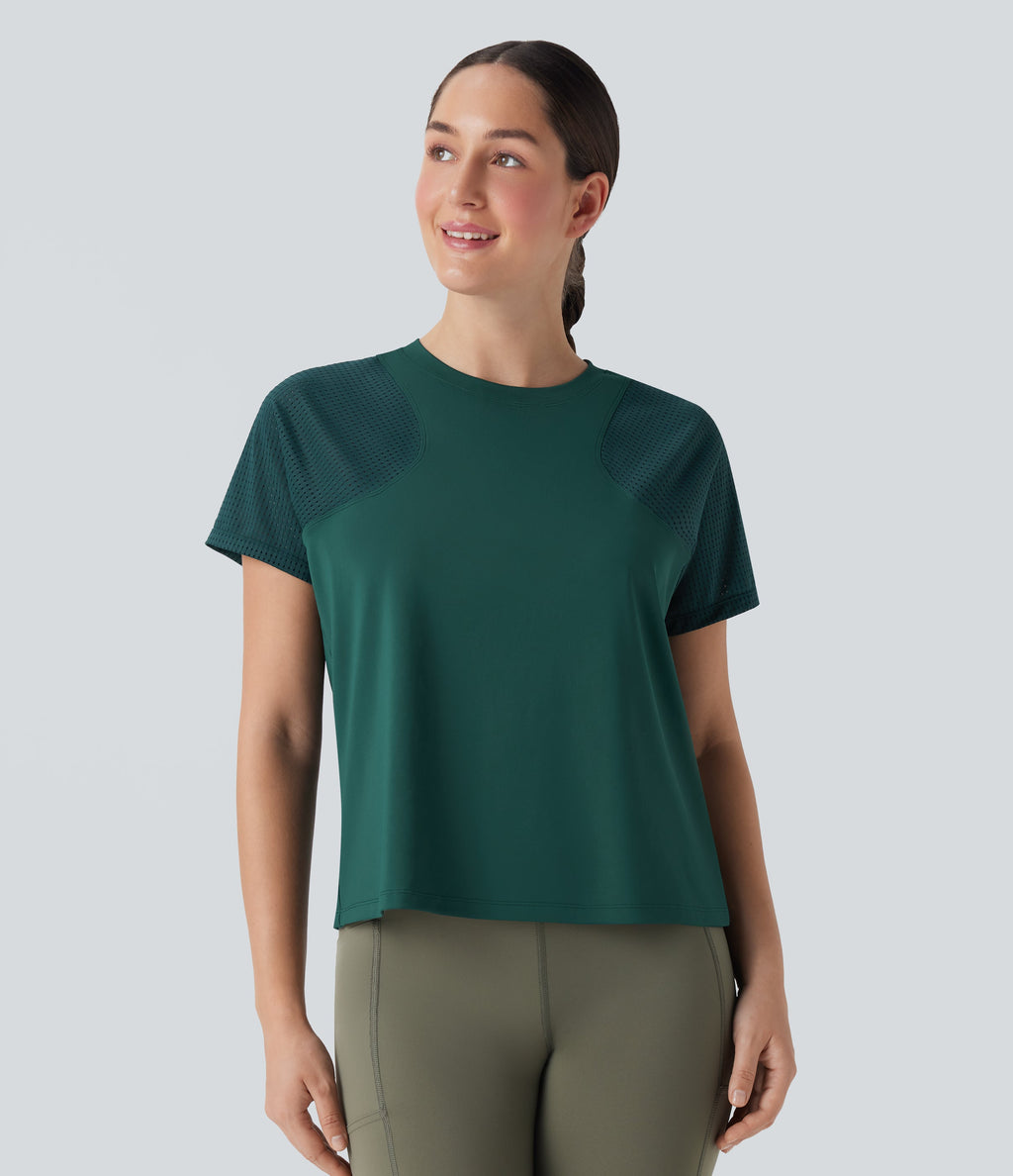 Cut Out Short Sleeve Running Sports Top