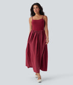Maxi Casual Slip Dress with Pockets