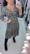 Bueno Carnation Print Wrap Effect Dress