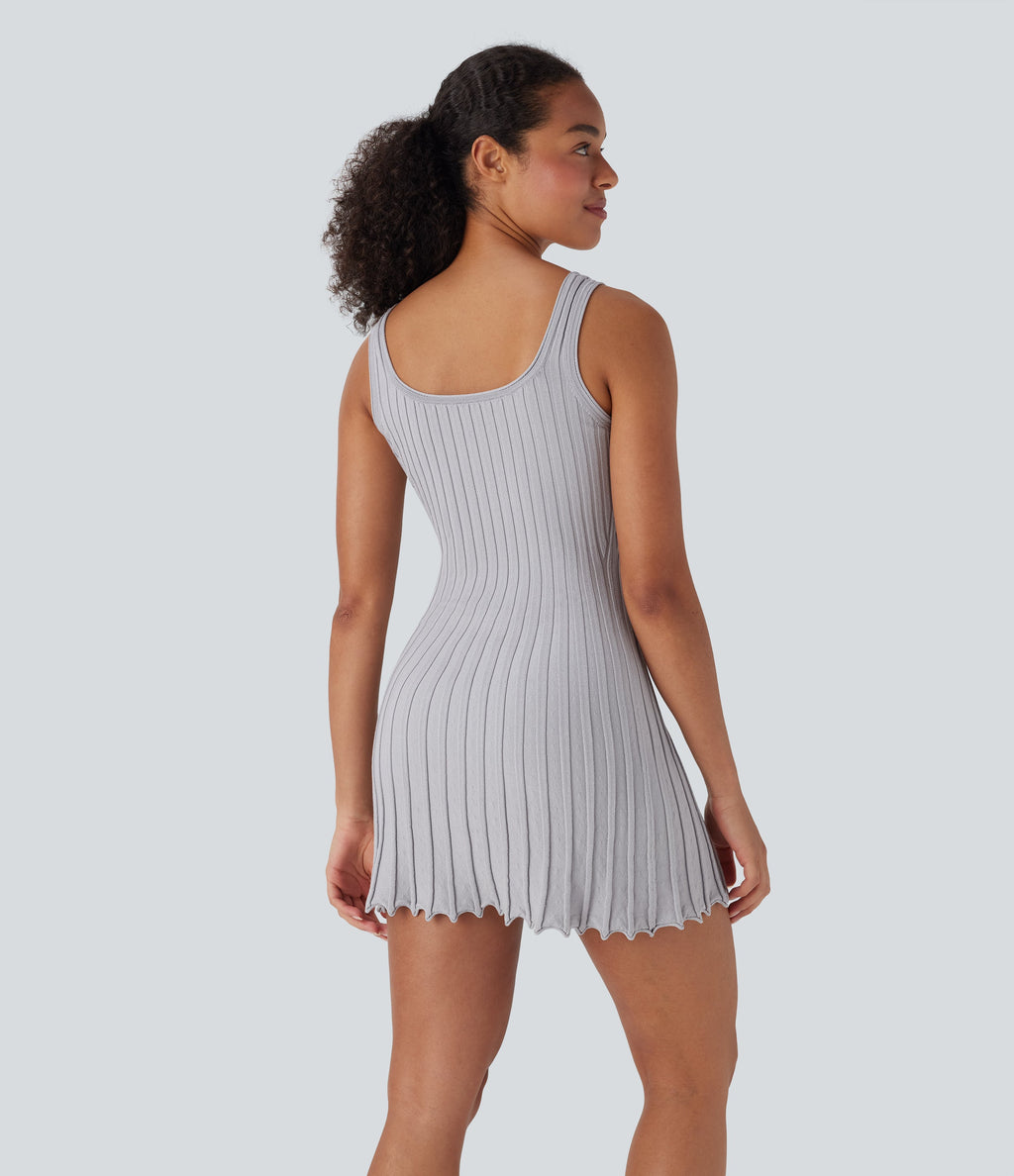 Mini Casual Sweater Tank Dress