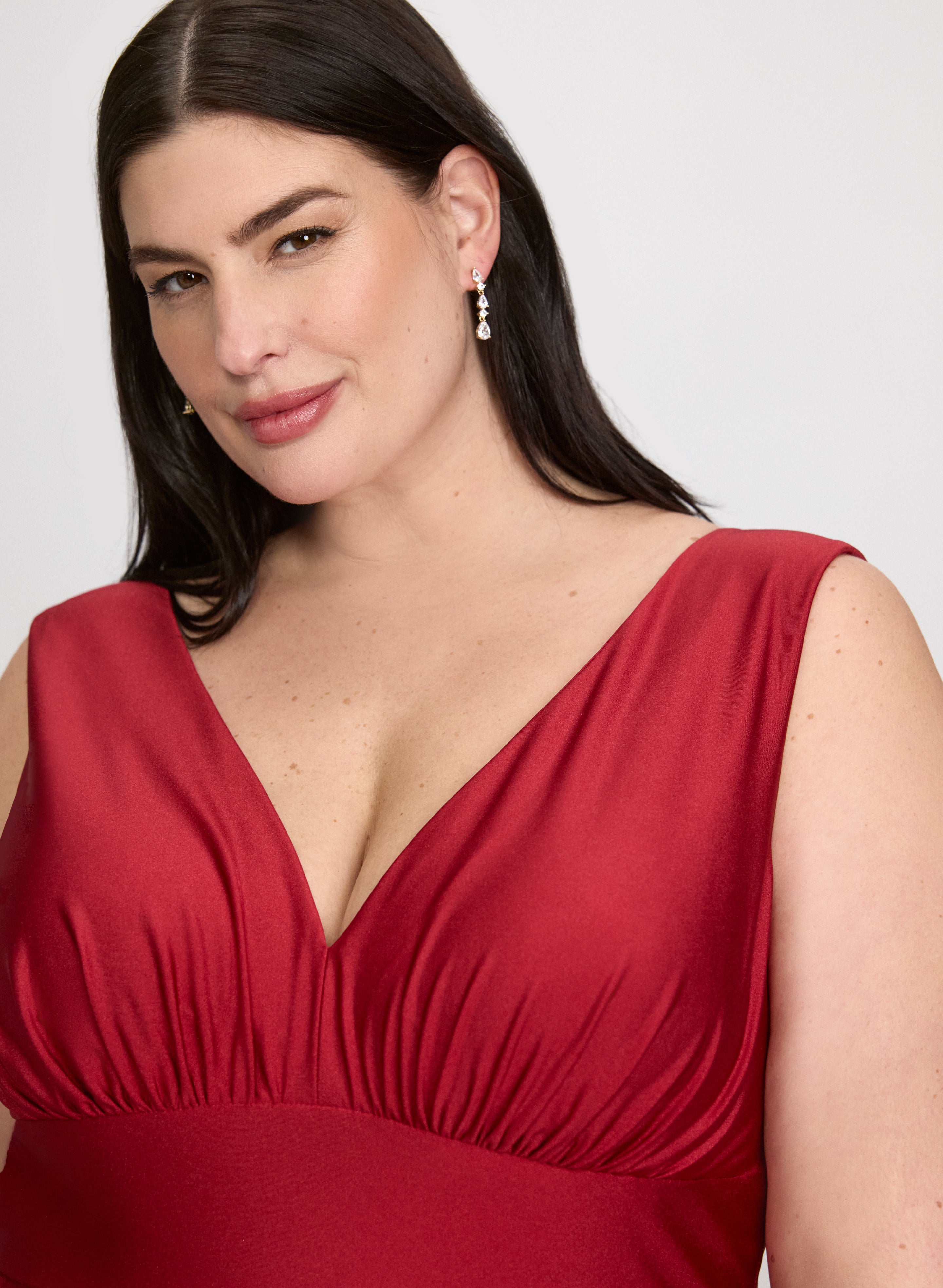 Fit & Flare V-Neck Dress