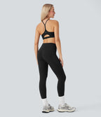 Ribbed Low Support Cut Out Yoga Sports Bra