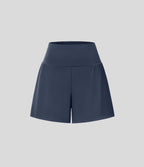 2026🔥UK Super High Waisted Back Pocket & Side Hidden Pocket 2-in-1 Yoga Shorts