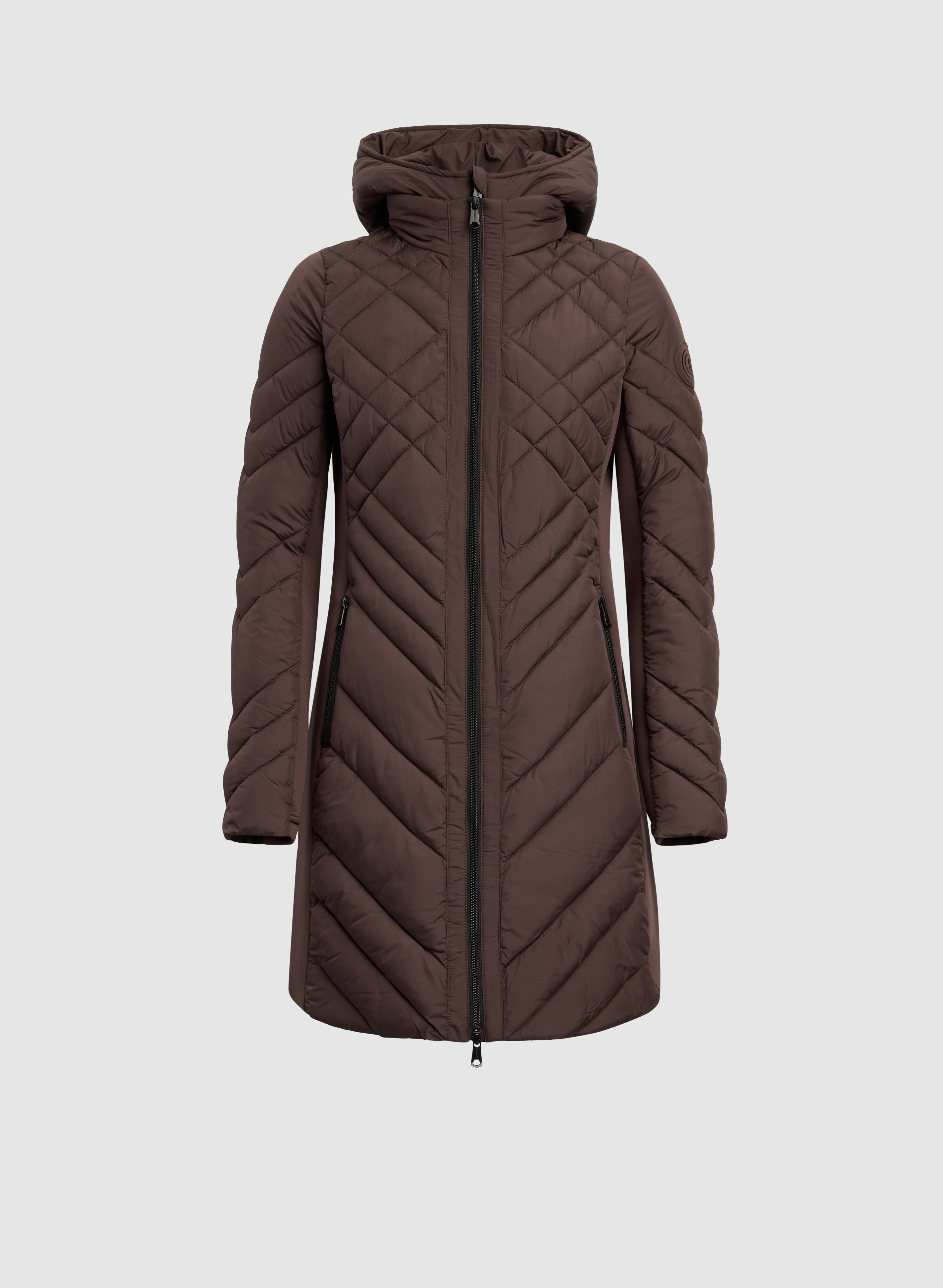 Bernardo - Quilted Scuba Detail Coat