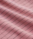 High Waisted Stripe Wide Leg Linen-Feel Pants with Pockets