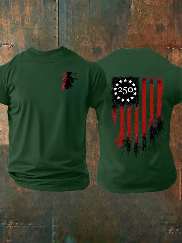 Men's 250 YEARS Round-neck Printed T-Shirt