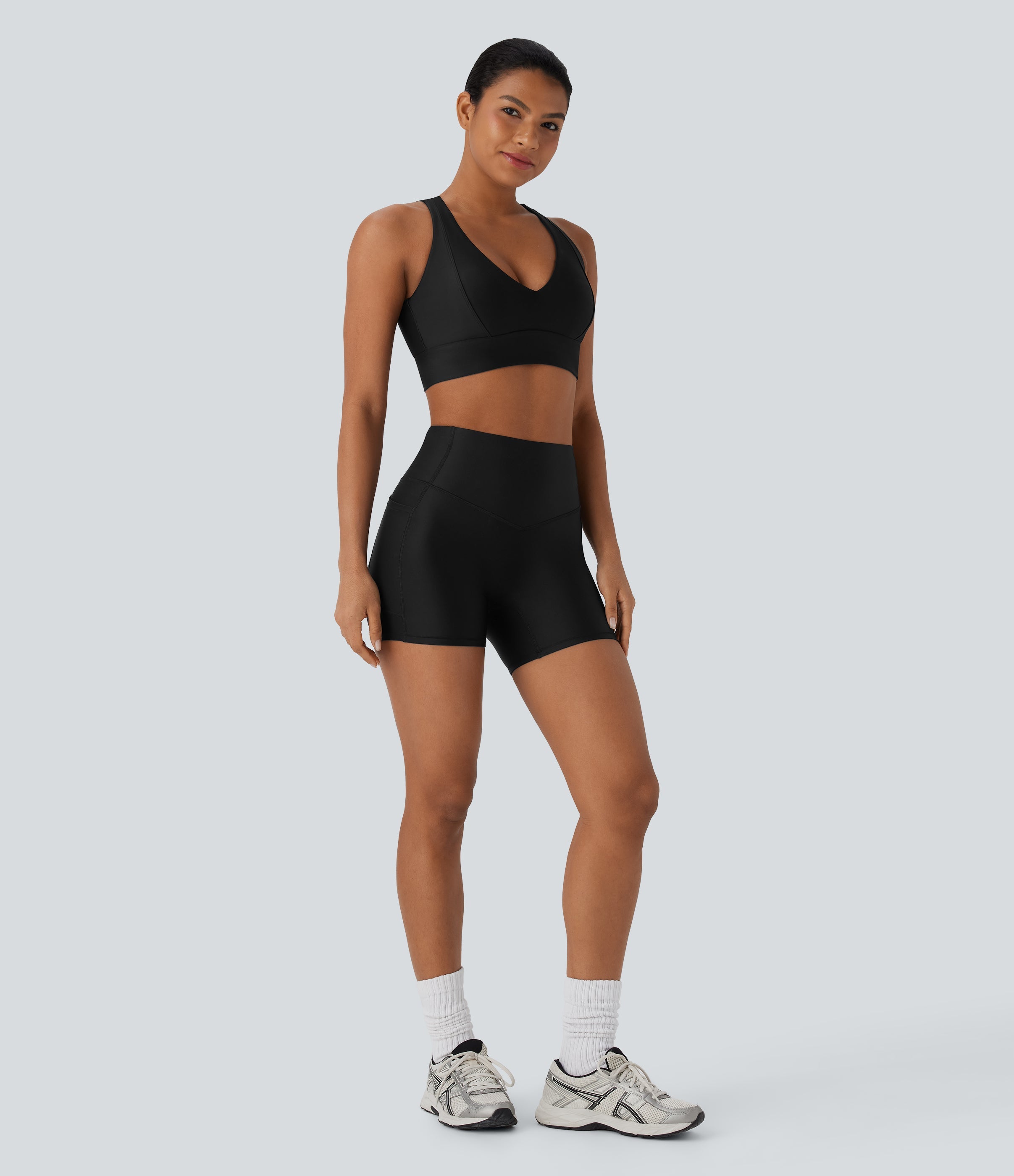 Light Support Sheen Yoga Sports Bra