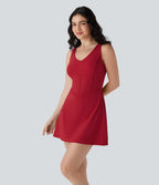 SoftlyZeroTM Airy Corset 2-in-1 Cool Touch Mini Tennis Active Tank Dress with Pockets-Easy Peezy Edition