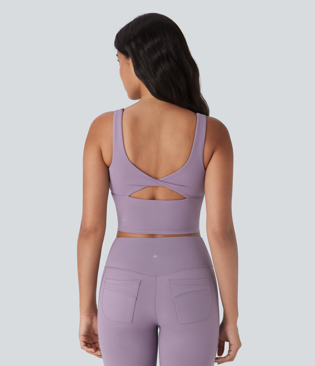 UltraSculptTM Cool Quick Dry Built-in Bra Yoga Tank Top-UPF 50+