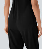 Waffle Casual Shortalls with Pockets