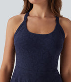 Lace 2-in-1 Mini Dance Active Dress with Pockets-Easy Peezy