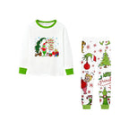 Holiday Family Christmas Pajamas Set With Xmas Character Pattern Design